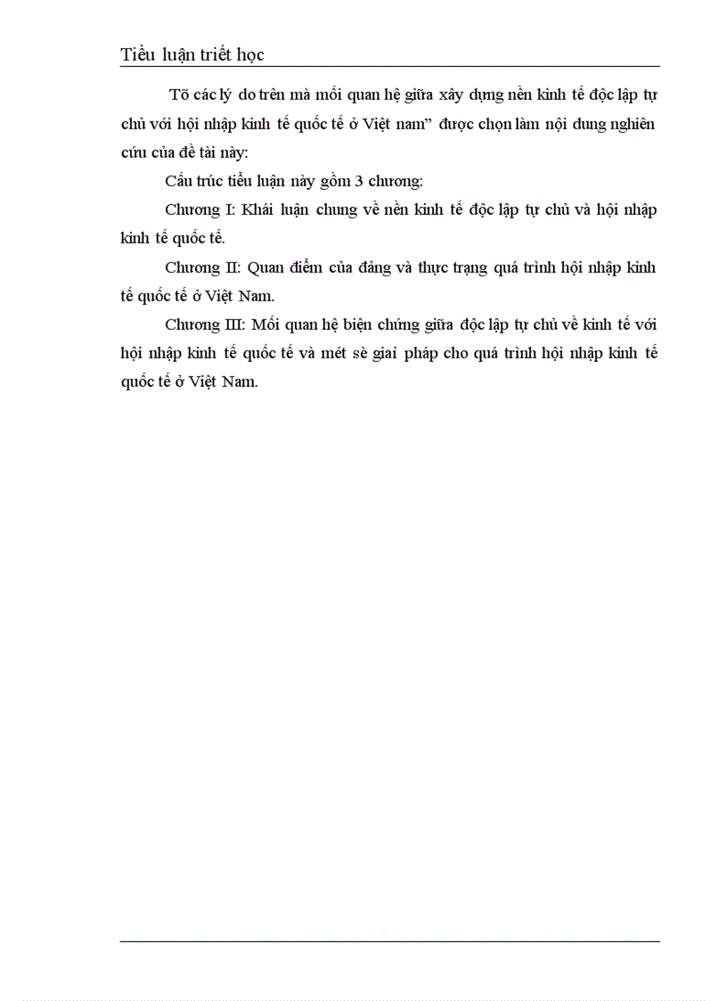 image for page Mối quan hệ giữa xây dựng nền kinh tế độc lập tự chủ với hội nhập kinh tế quốc tế ở Việt Nam.