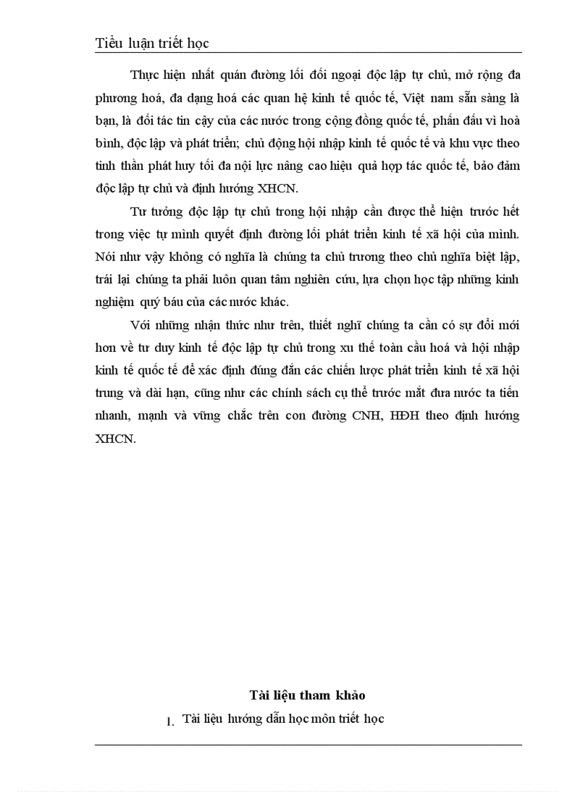 image for page Mối quan hệ giữa xây dựng nền kinh tế độc lập tự chủ với hội nhập kinh tế quốc tế ở Việt Nam.