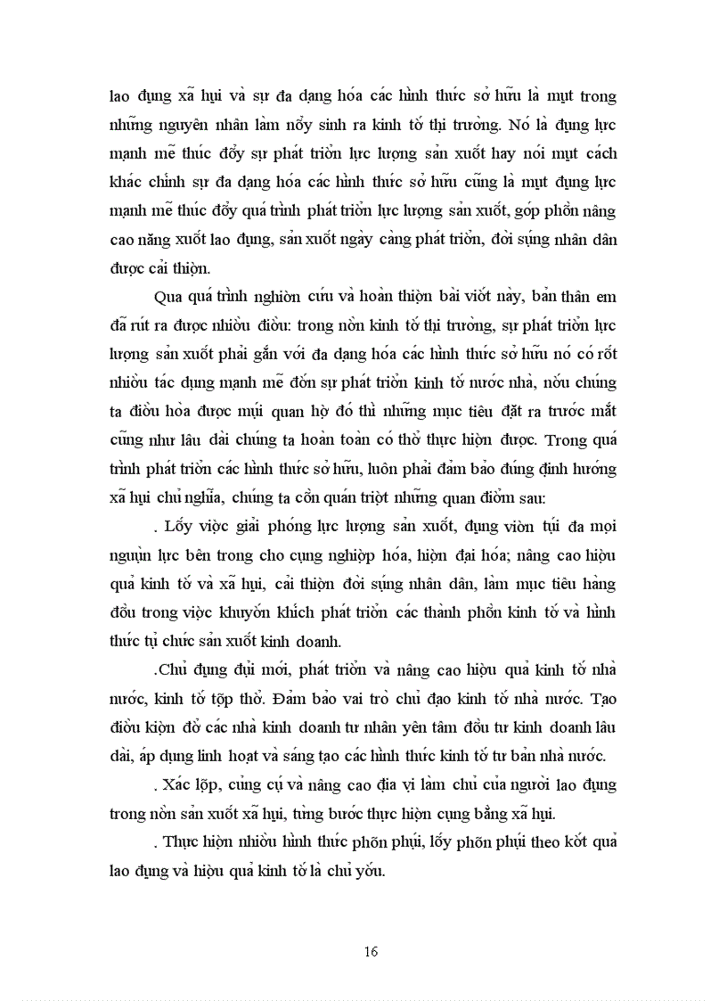 image for page Mối quan hệ biện chứng giữa sự phát triển lực lượng sản xuất với vấn đề đa dạng hóa các loại hình sở hữu.