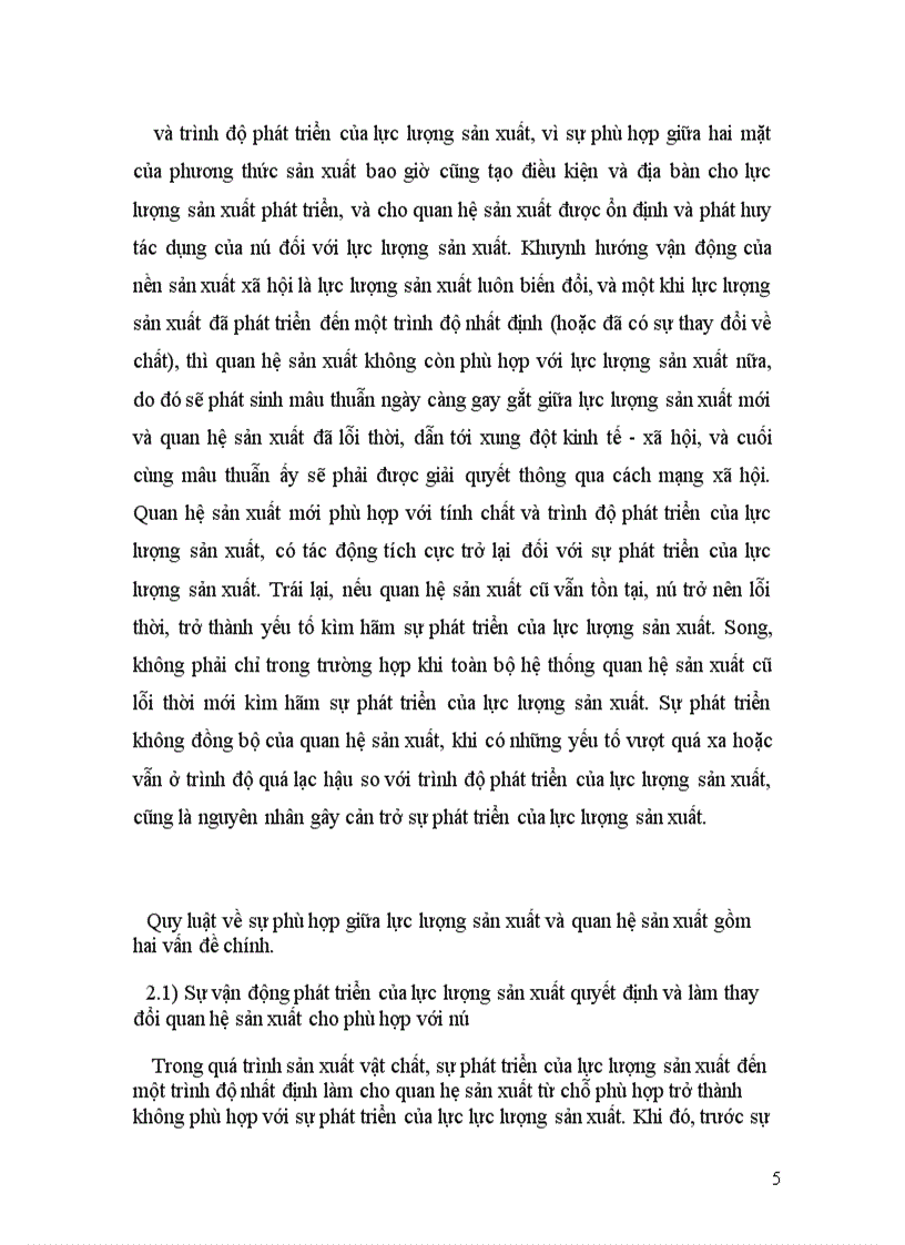 image for page Trình bày quy luật về sự phù hợp giữa QHSX với tính chất và trình độ phát triển của LLSX. Đảng ta đã vận dụng quy luật này như thế nào trong giai đoạn hiện nay