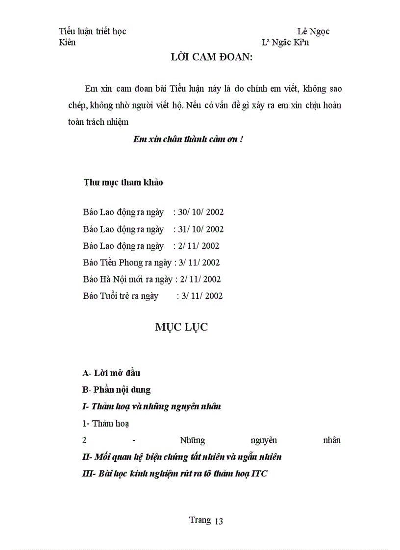 image for page Thảm hoạ, nguyên nhân và những bài học rút ra từ thảm họa ITC.