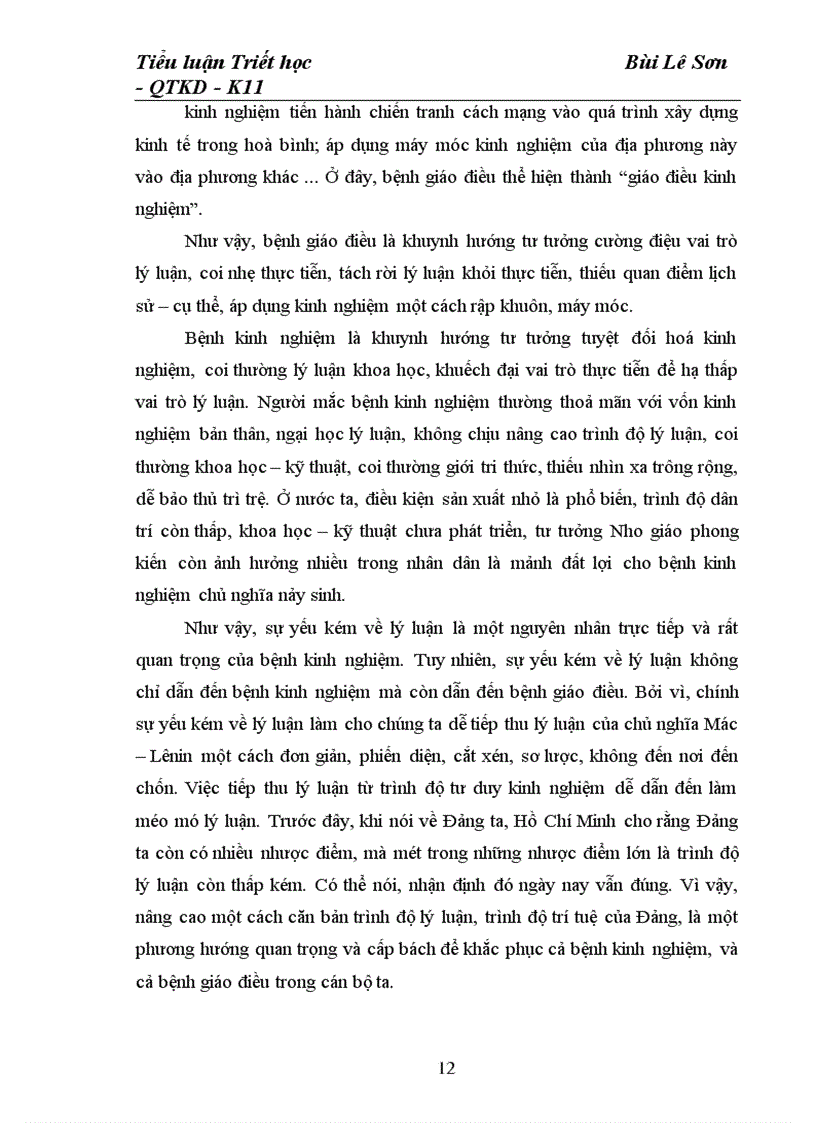 image for page Bệnh kinh nghiệm và bệnh giáo điều ở cán bộ ta, nguyên nhân và phương hướng khắc phục.