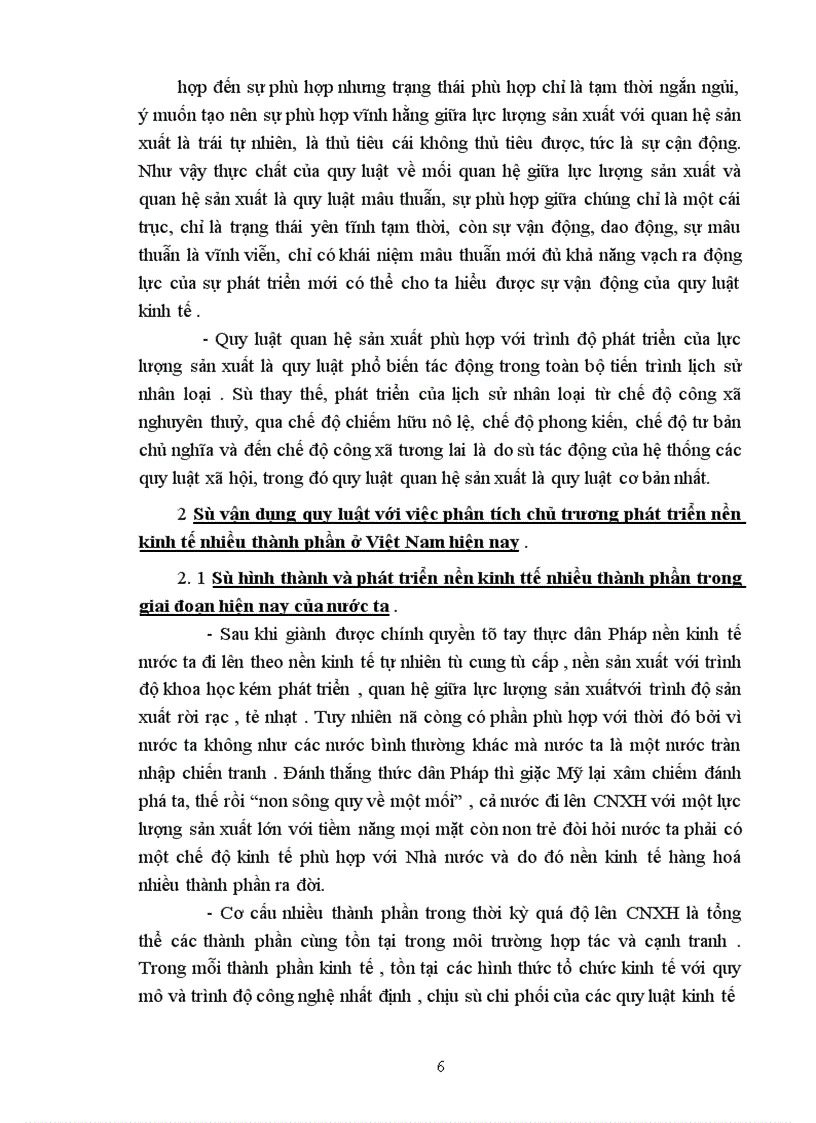 image for page Quy luật quan hệ sản xuất phù hợp với trình độ phát triển của lực lượng sản xuất với việc phân tích chủ trương phát triển nền kinh tế nhiều thành phần ở Việt nam hiện nay.