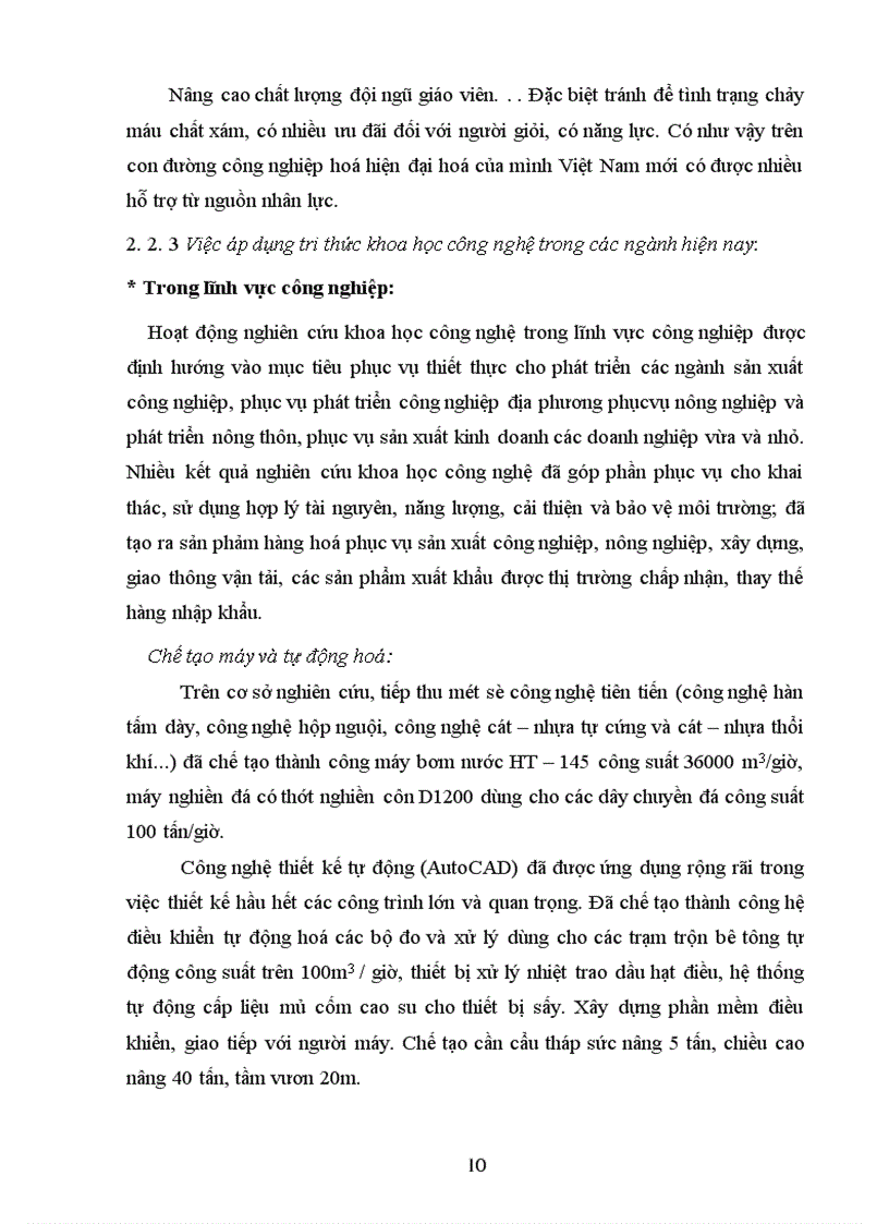 image for page Ýthức, vai trò của tri thức khoa học công nghệ đối với phát triển kinh tế ở Việt Nam hiện nay