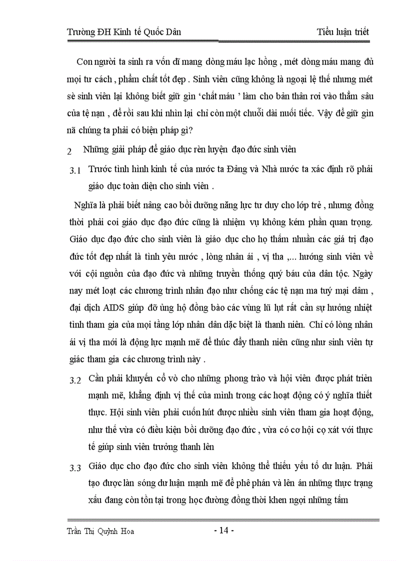 image for page Vị trí, vai trò, tầm quan trọng của việc giáo dục đạo đức sinh viên