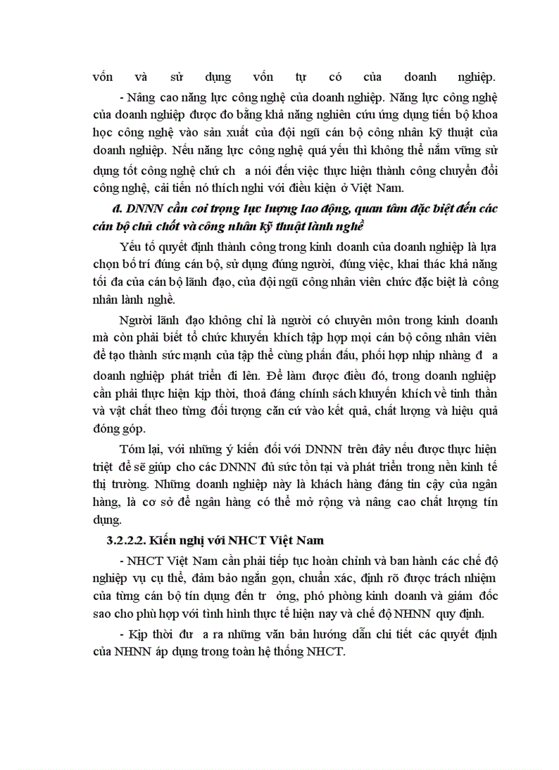 image for page Giải pháp nâng cao chất lượng tín dụng khi cho vay Doanh nghiệp Nhà nưước tại Chi nhánh Ngân hàng Công thương Khu vực Đống Đa