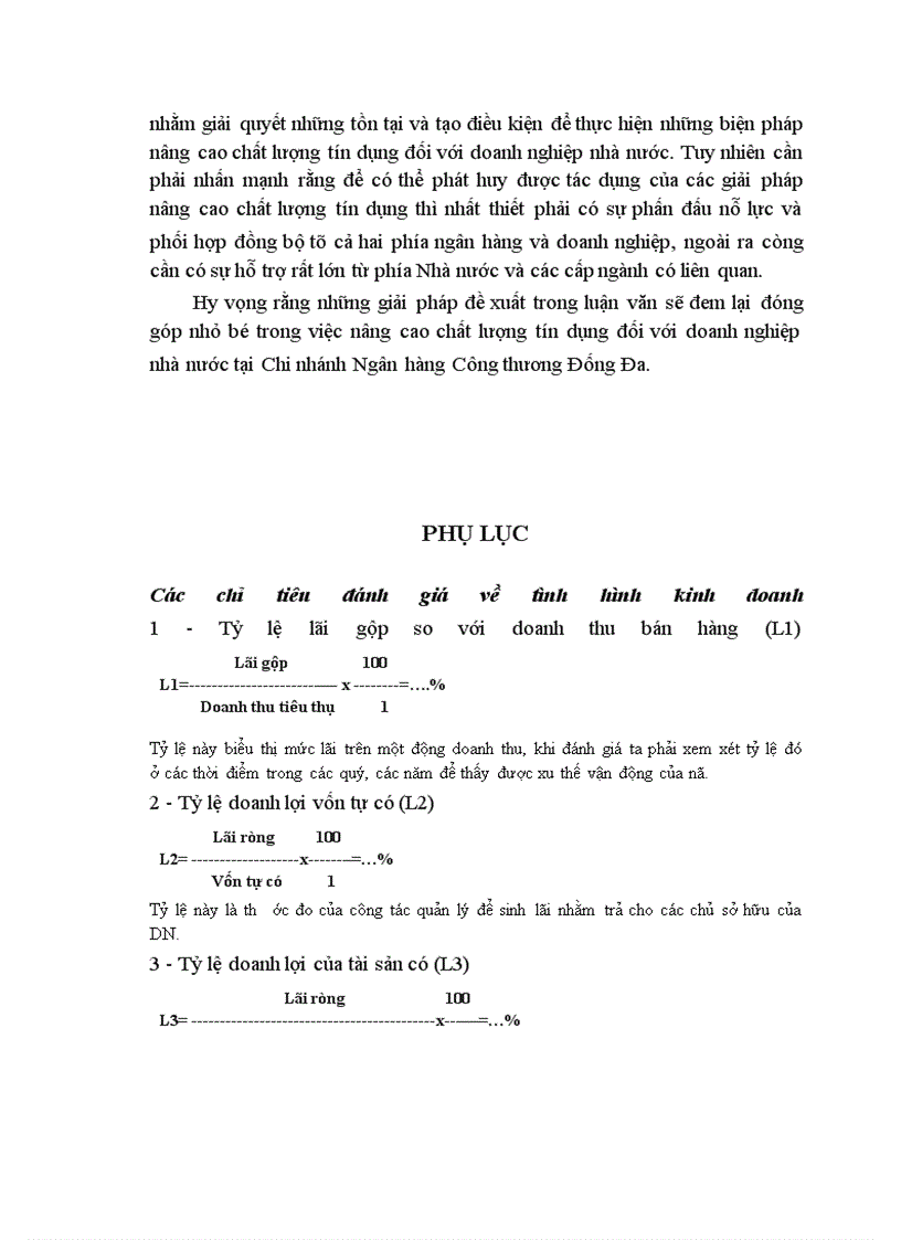 image for page Giải pháp nâng cao chất lượng tín dụng khi cho vay Doanh nghiệp Nhà nưước tại Chi nhánh Ngân hàng Công thương Khu vực Đống Đa