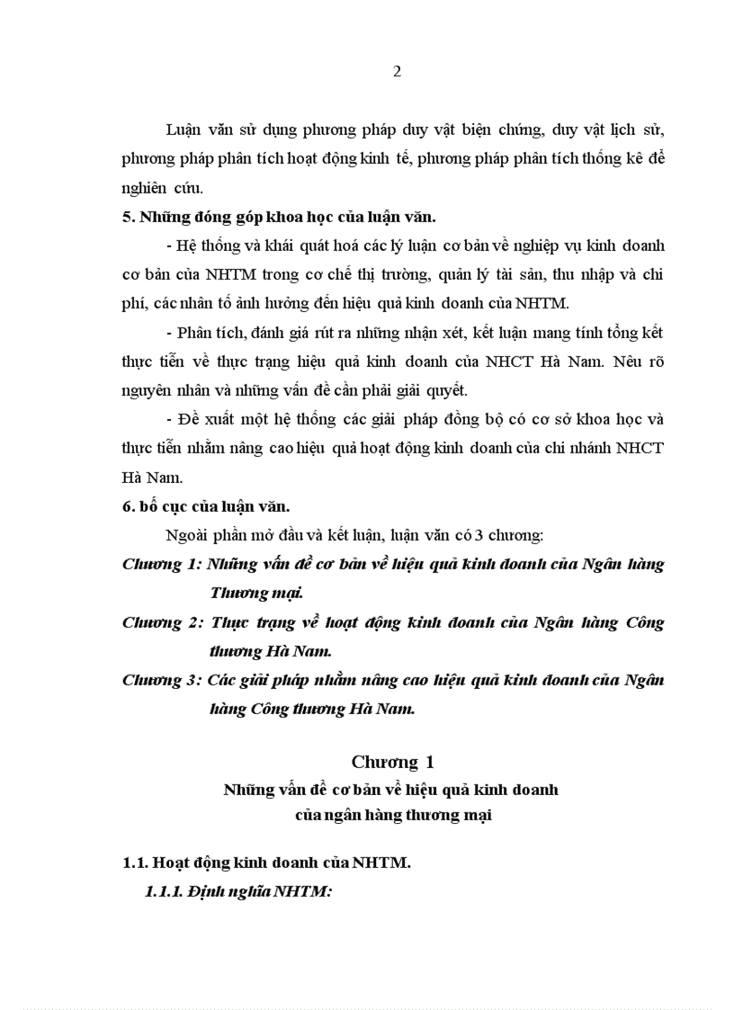 image for page Giải pháp nâng cao hiệu quả kinh doanh của Ngân hàng công thương Hà Nam