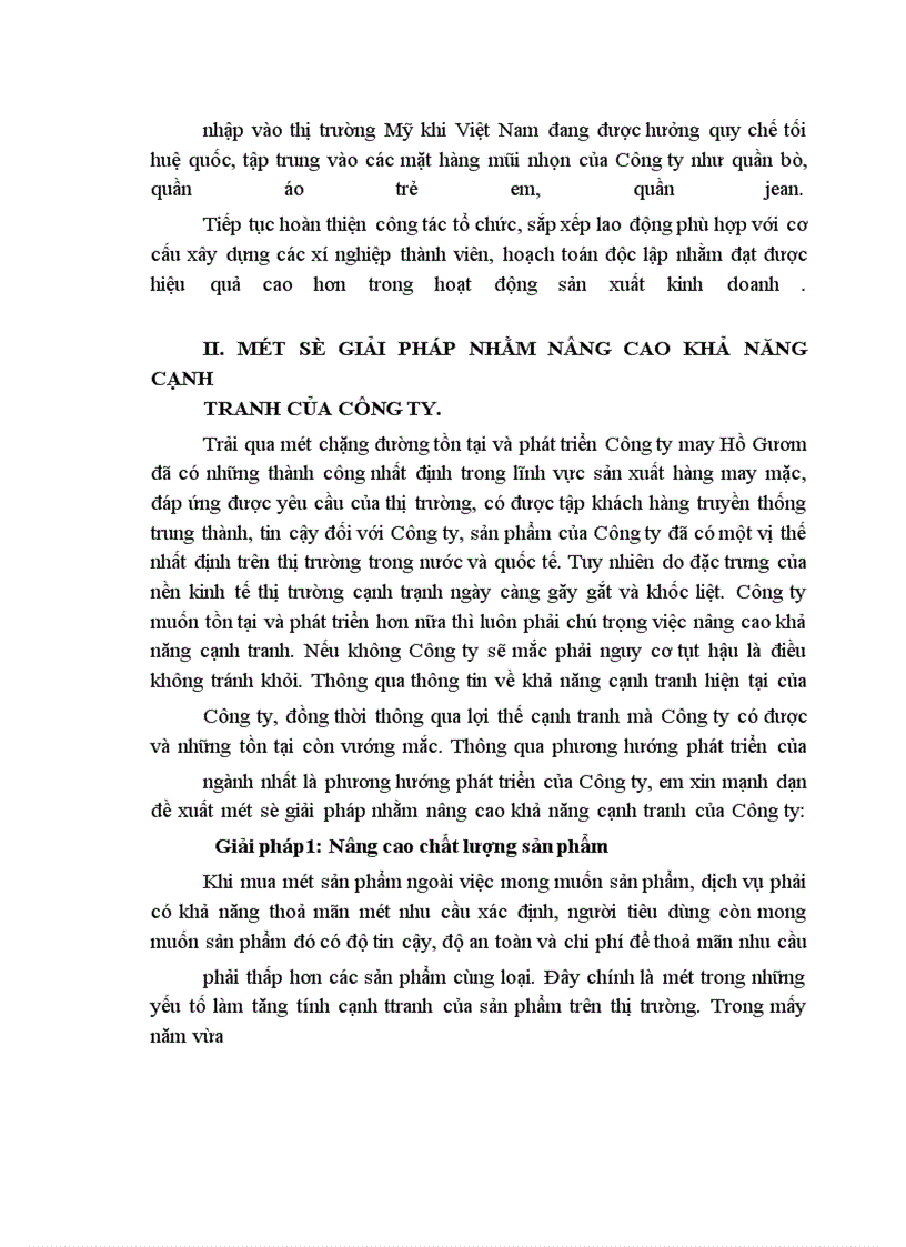image for page Một số giải pháp nhằm nâng cao khả năng cạnh tranh của Công ty may Hồ Gươm
