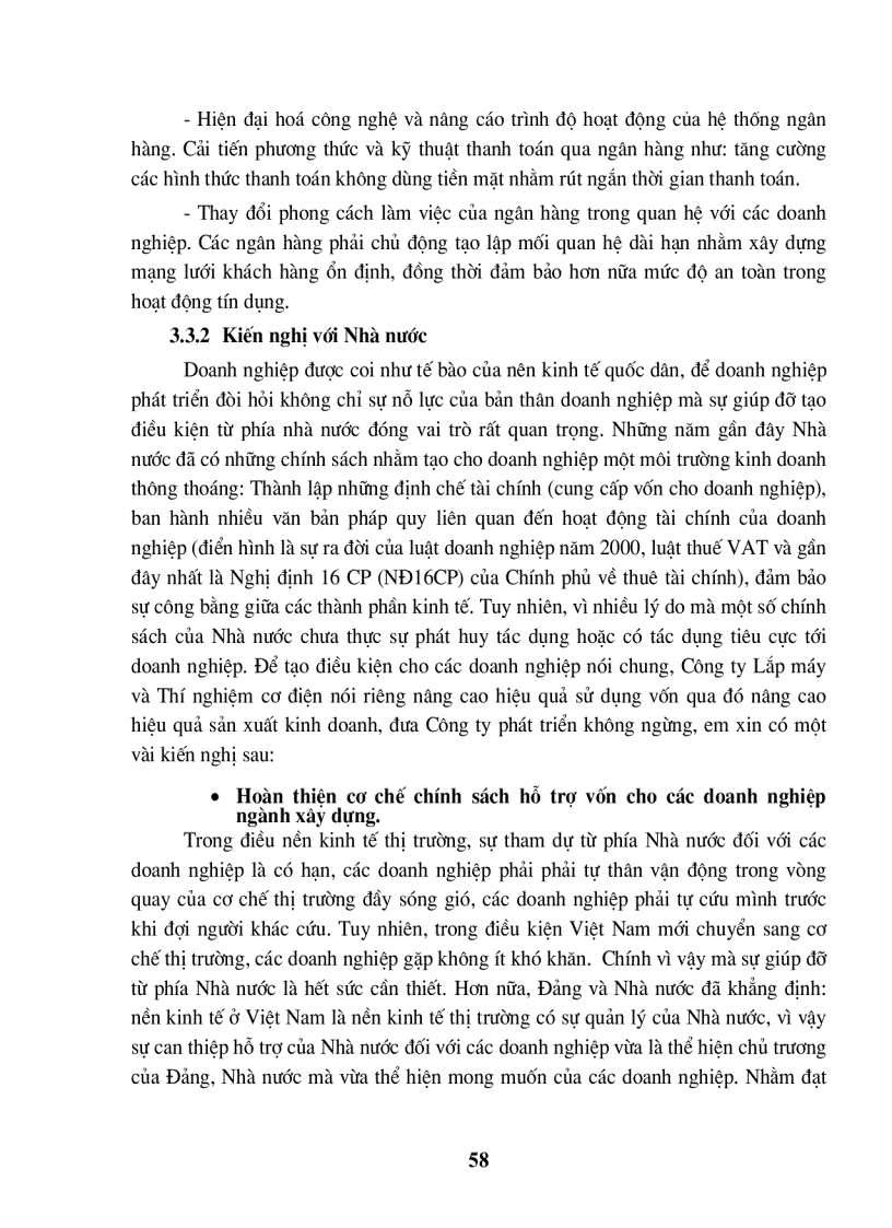 image for page Nâng cao hiệu quả sử dụng vốn lưu động tại Công ty lắp máy và thí nghiệm cơ điện.