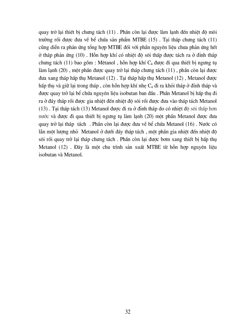 image for page Thiết kế dây chuyền công nghệ sản xuất MTBE
