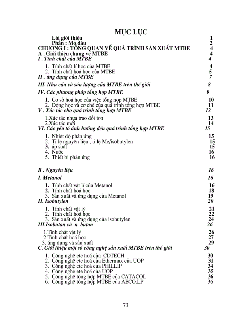image for page Thiết kế dây chuyền công nghệ sản xuất MTBE