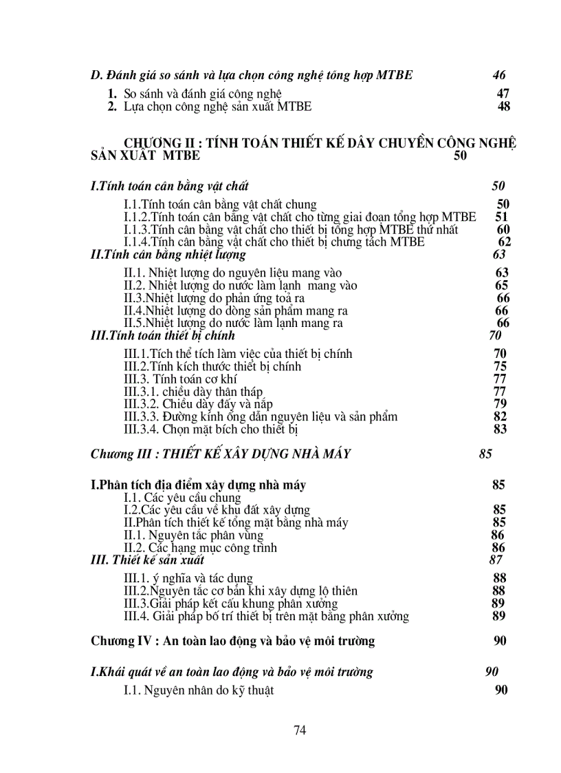 image for page Thiết kế dây chuyền công nghệ sản xuất MTBE