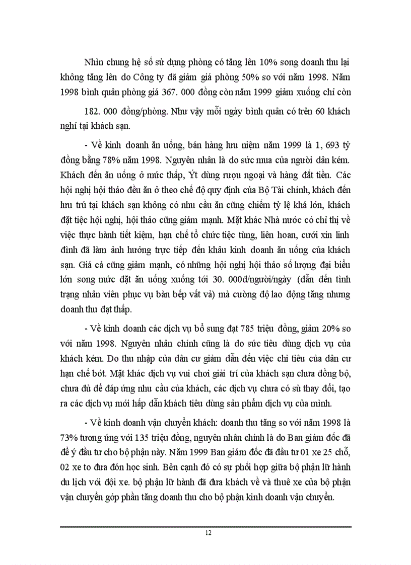 image for page Thực trạng hoạt động kinh doanh của Công ty du lịch - dịch vụ Tây Hồ