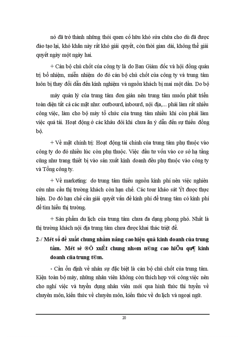 image for page Thực trạng hoạt động kinh doanh của Công ty du lịch - dịch vụ Tây Hồ