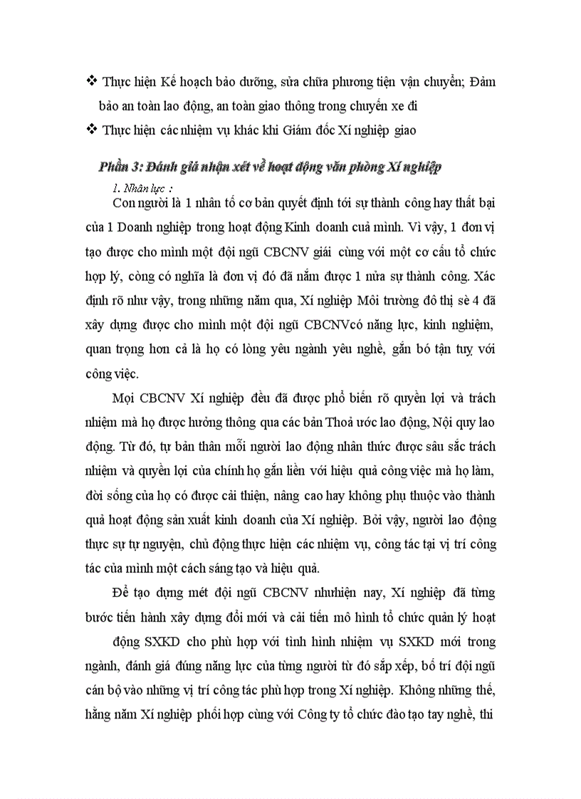 image for page Phân tích hoạt động chung về Xí nghiệp Môi trường đô thị số 4.