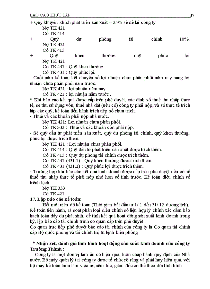 image for page Tình hình hạch toán các nghiệp vụ kế toán Công ty Trường Thành