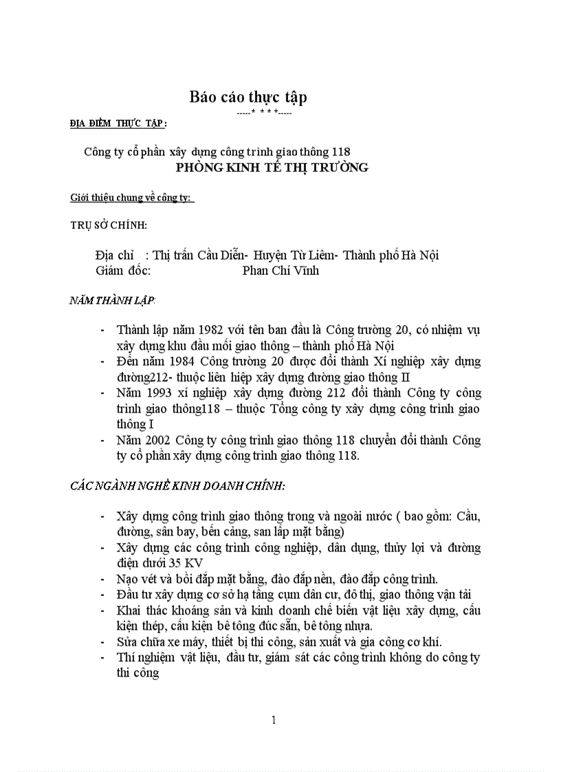 image for page Tổ chức thi công Công ty cổ phần xây dựng công trình giao thông 118