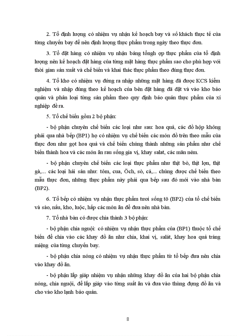 image for page Đặc điểm tổ chức sản xuất và quy trình công nghệ sản xuất chế biến sản phẩm ở Xí nghiệp Sản xuất chế biến suất ăn Nội Bài