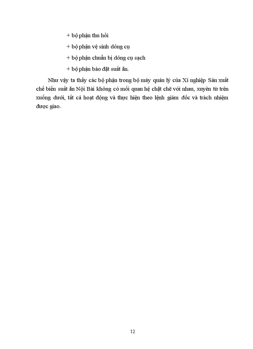 image for page Đặc điểm tổ chức sản xuất và quy trình công nghệ sản xuất chế biến sản phẩm ở Xí nghiệp Sản xuất chế biến suất ăn Nội Bài