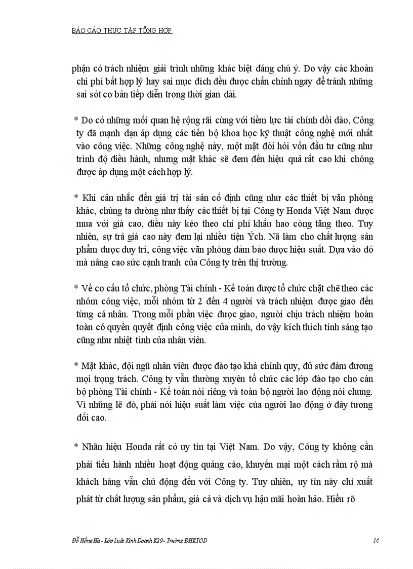 image for page Sự hình thành, phát triển, những đặc điểm, những khó khăn và thuận lợi của tình hình sản xuất kinh doanh của công ty liên doanh Honda Việt Nam trong những năm qua