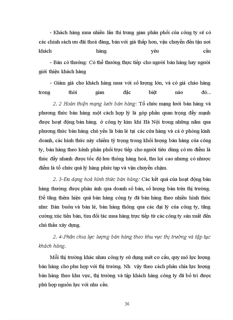 image for page Hoạt động marketing và các chính sách của công ty kim khí Hà nội.