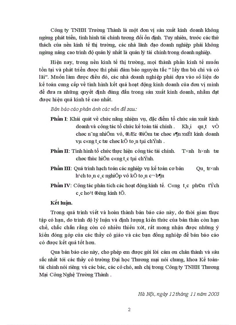 image for page Hạch toán các nghiệp vụ kế toán cơ bản của Công ty TNHH Trường Thành