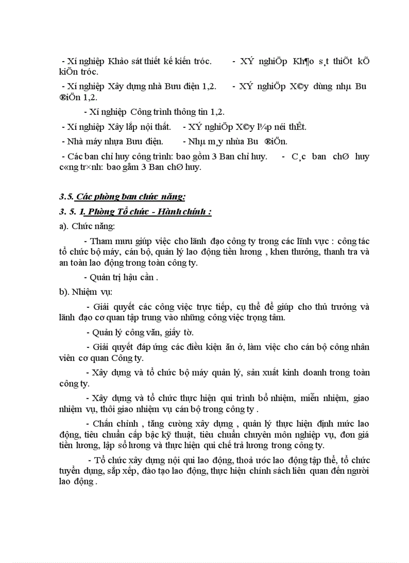 image for page Các lĩnh vực sản xuất kinh doanh chủ yếu của công ty xây dựng Bưu điện