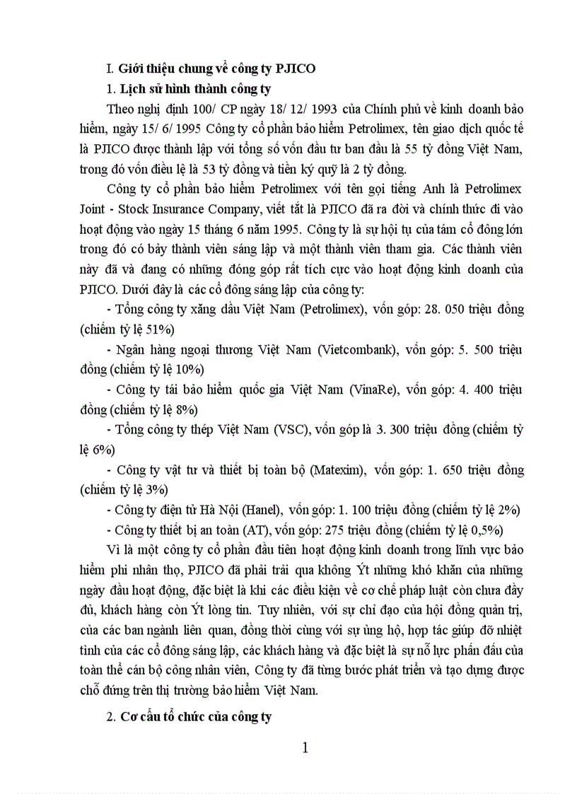 image for page Tình hình hoạt động kinh doanh tại công ty PJICO trong thời gian qua