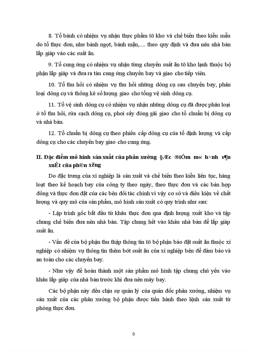 image for page Đặc điểm tổ chức sản xuất và quy trình công nghệ sản xuất và chế biến ở xí nghiệp.