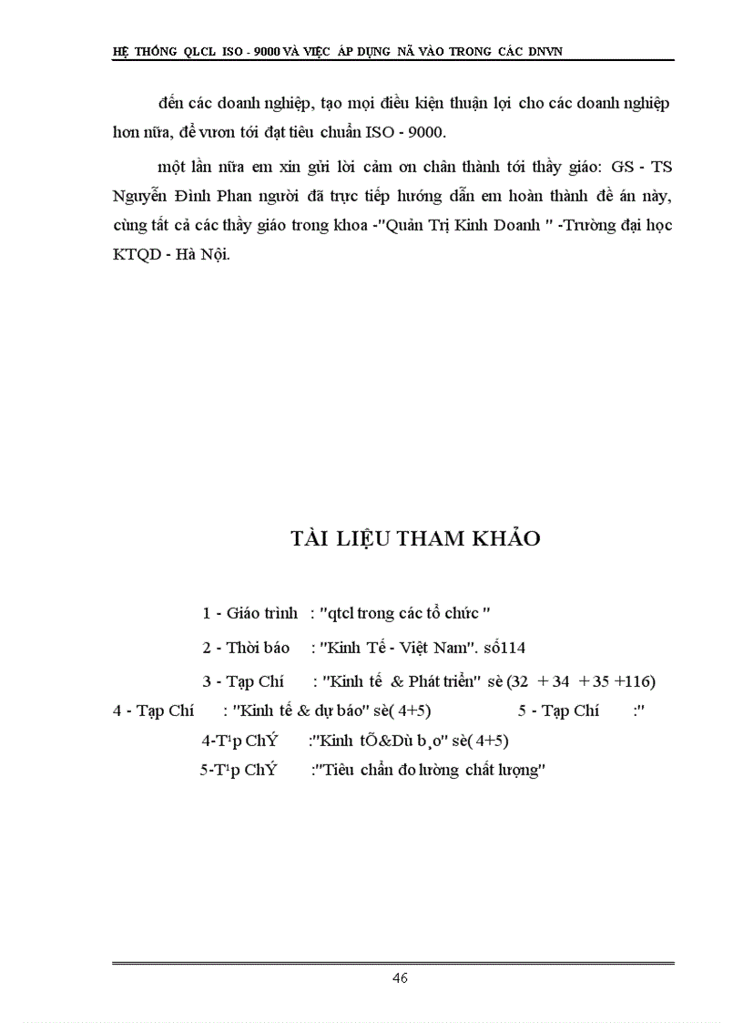 image for page Hệ thống quản lý chất lượng ISO - 9000 và việc áp dụng nó vào trong các doanh nghiệp Việt Nam