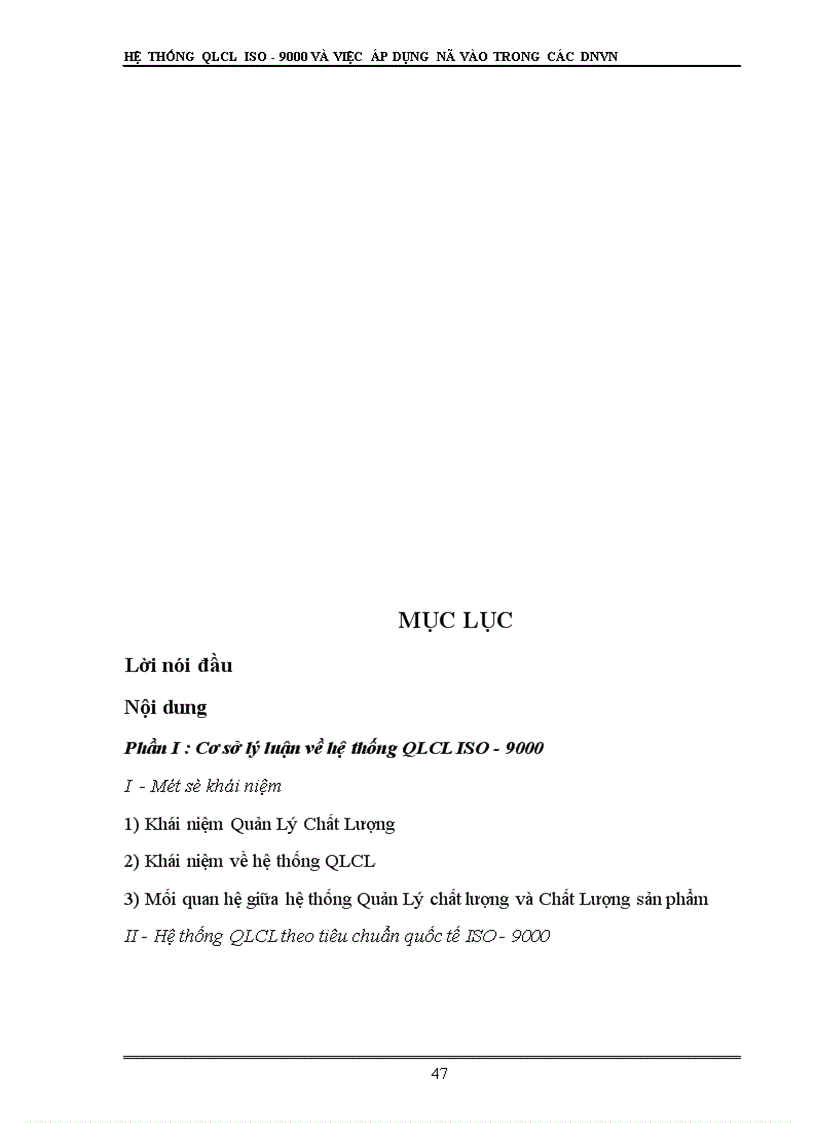 image for page Hệ thống quản lý chất lượng ISO - 9000 và việc áp dụng nó vào trong các doanh nghiệp Việt Nam