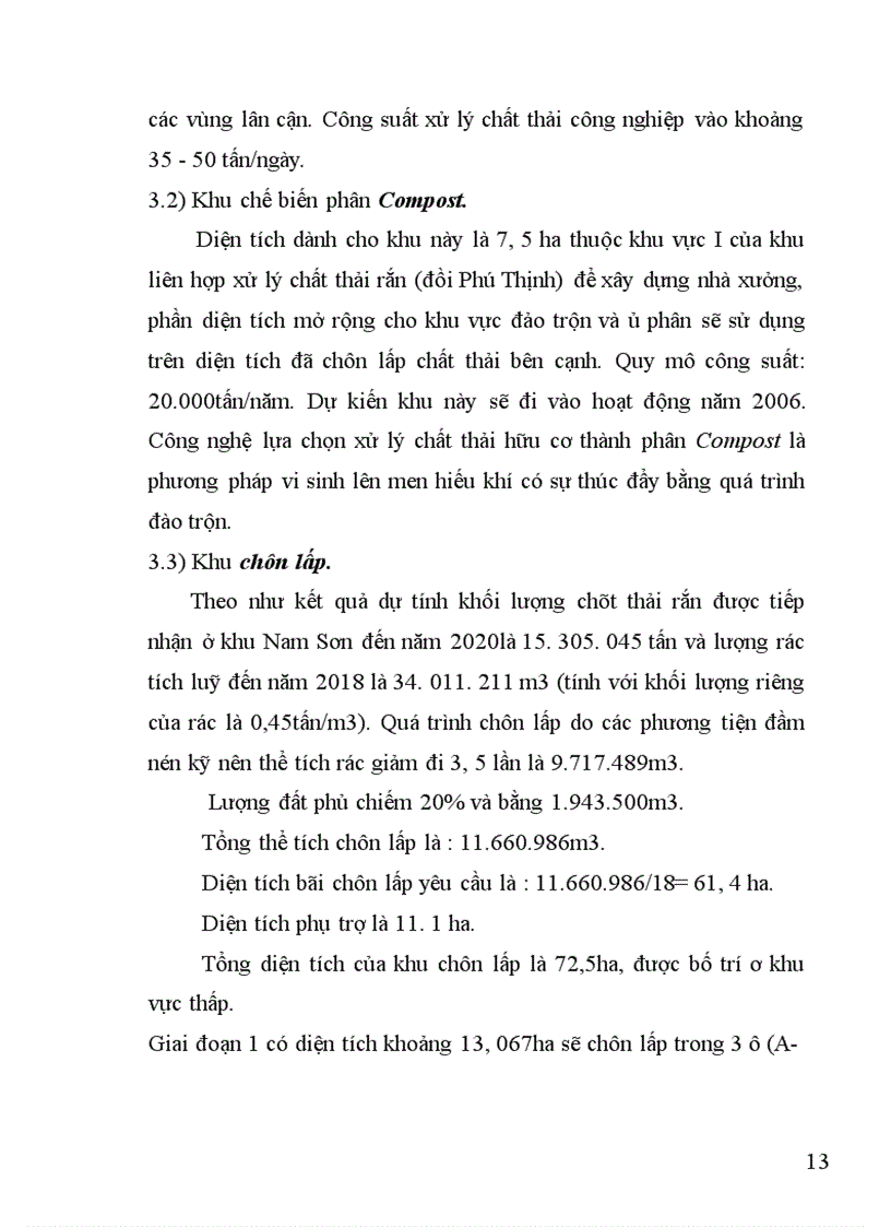 image for page Đánh giá hiệu quả đầu tư, kinh tế - xã hội của dự án xây dựng bãi rác thải Nam Sơn – Sóc Sơn -Đông Anh - Hà Nội.