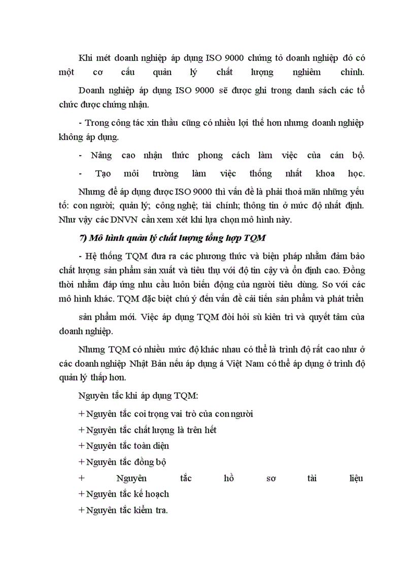 image for page Quản lý chất lượng - thực trạng và một số giải pháp nhằm áp dụng một cách hợp lý và hiệu quả hệ thống quản trị chất lượng trong các doanh nghiệp công nhân Việt Nam