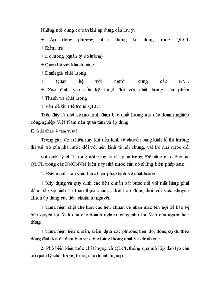 image for page Quản lý chất lượng - thực trạng và một số giải pháp nhằm áp dụng một cách hợp lý và hiệu quả hệ thống quản trị chất lượng trong các doanh nghiệp công nhân Việt Nam