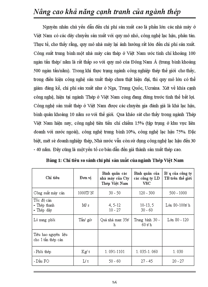 image for page Nâng cao khả năng cạnh tranh của thép