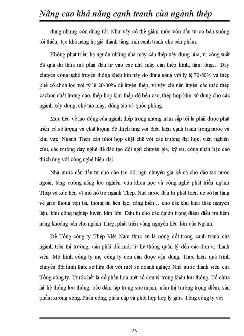 image for page Nâng cao khả năng cạnh tranh của thép