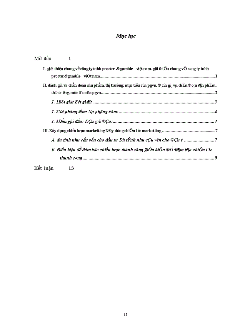 image for page Chiến lược Marketting của công ty TNHH procter & gamble việt nam.