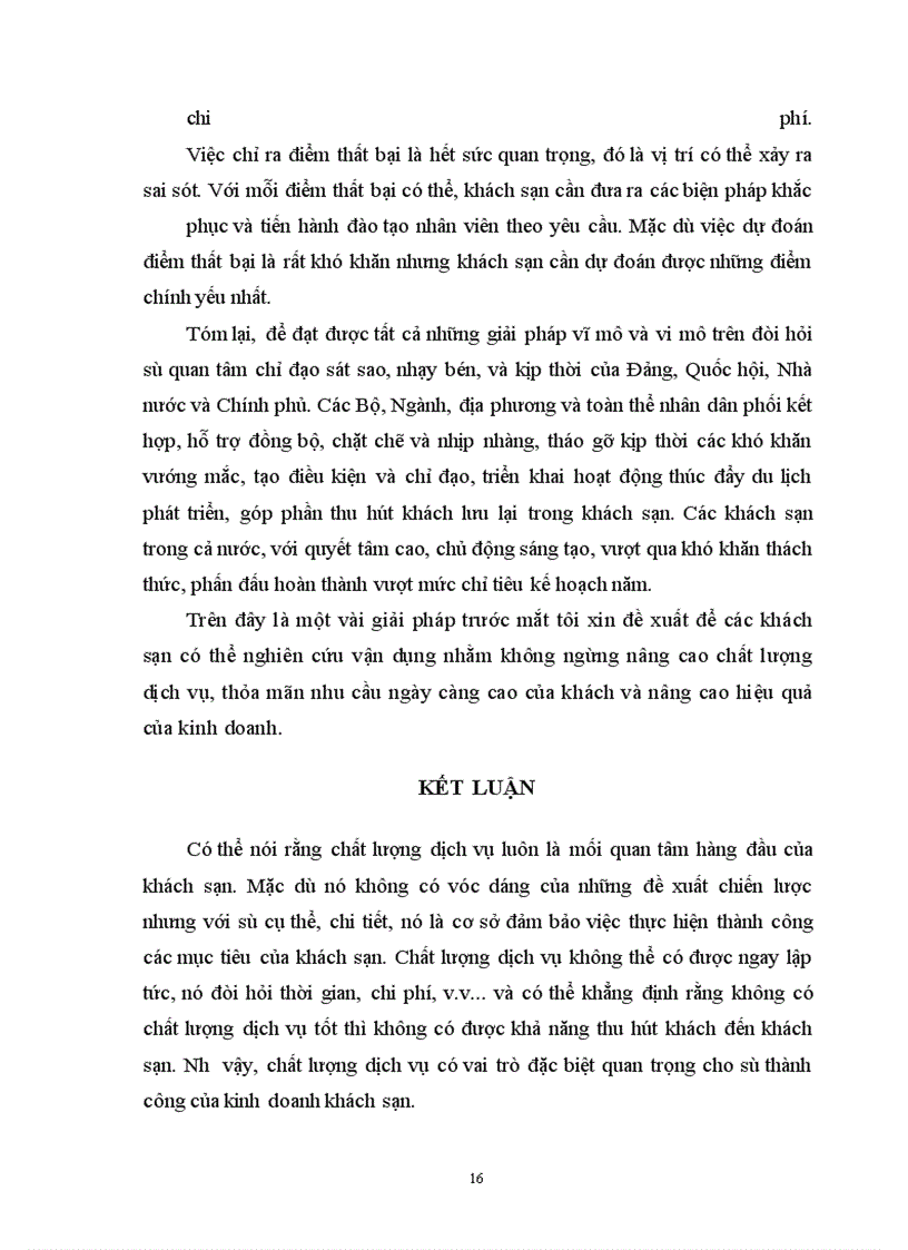 image for page Vấn đề chất lượng dịch vụ trong kinh doanh khách sạn ở Việt Nam hiện nay.