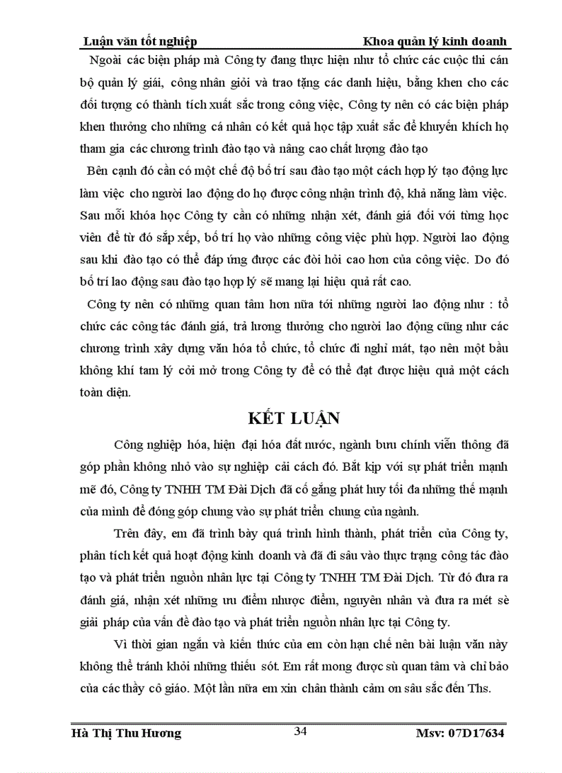 image for page Một số giải pháp hoàn thiện công tác đào tạo và phát triển nguồn nhân lực tại công ty TNHH TM Đài Dịch