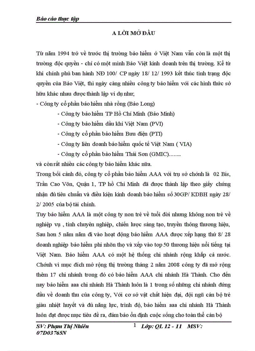 image for page Đặc điểm các nguồn lực của công ty cổ phần bảo hiểm aaa chi nhánh Hà Thành