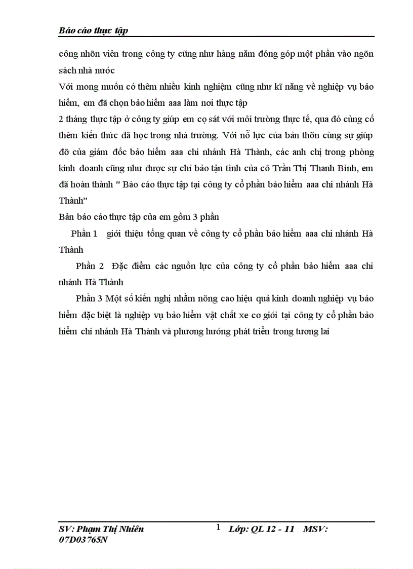 image for page Đặc điểm các nguồn lực của công ty cổ phần bảo hiểm aaa chi nhánh Hà Thành