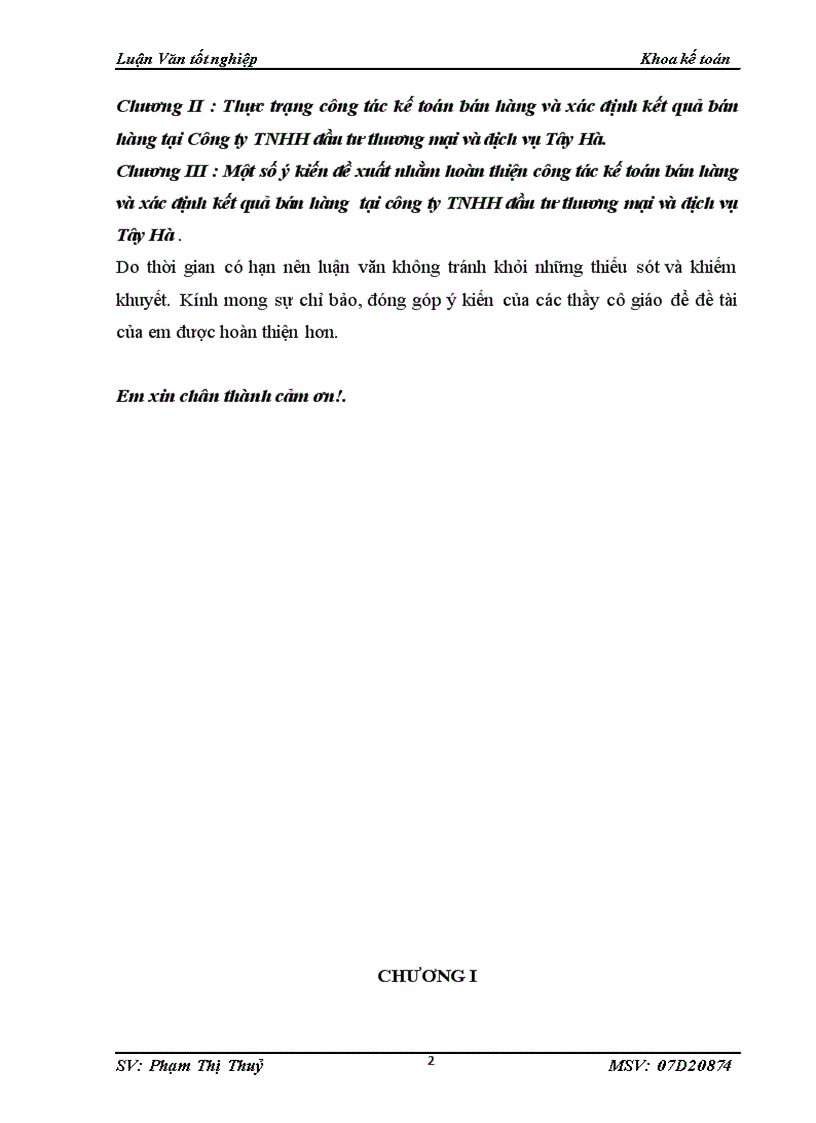 image for page Kế toán bán hàng và xác định kết quả bán hàng tại công ty TNHH đầu tư thương mại và dịch vụ Tây Hà