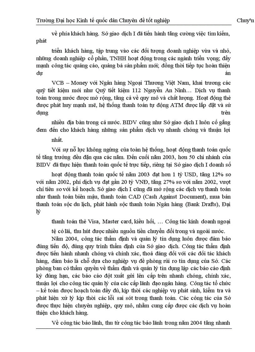 image for page Thực trạng thẩm định tài chính dự án đầu tư tại sở giao dịch I ngân hàng đầu tư & phát triển việt nam