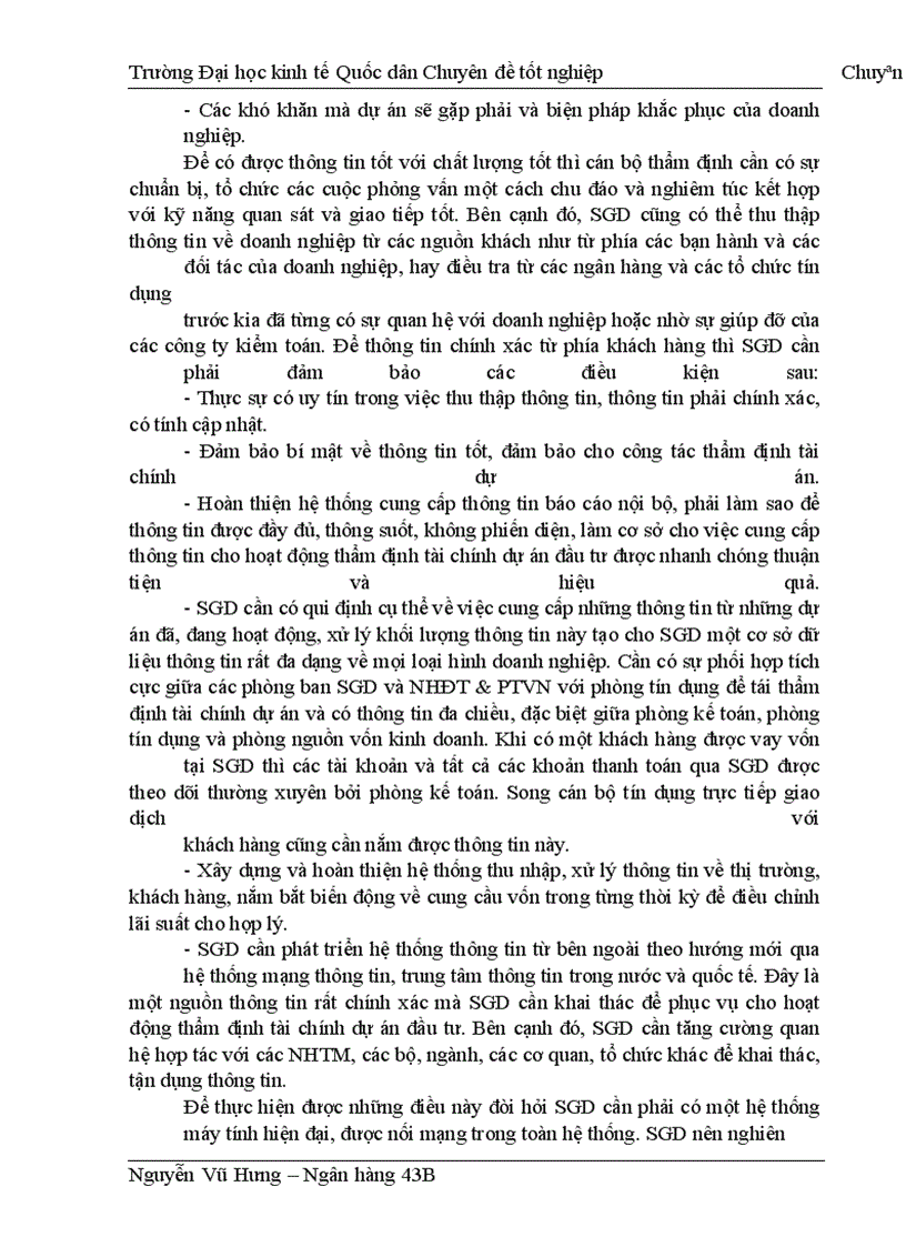 image for page Thực trạng thẩm định tài chính dự án đầu tư tại sở giao dịch I ngân hàng đầu tư & phát triển việt nam
