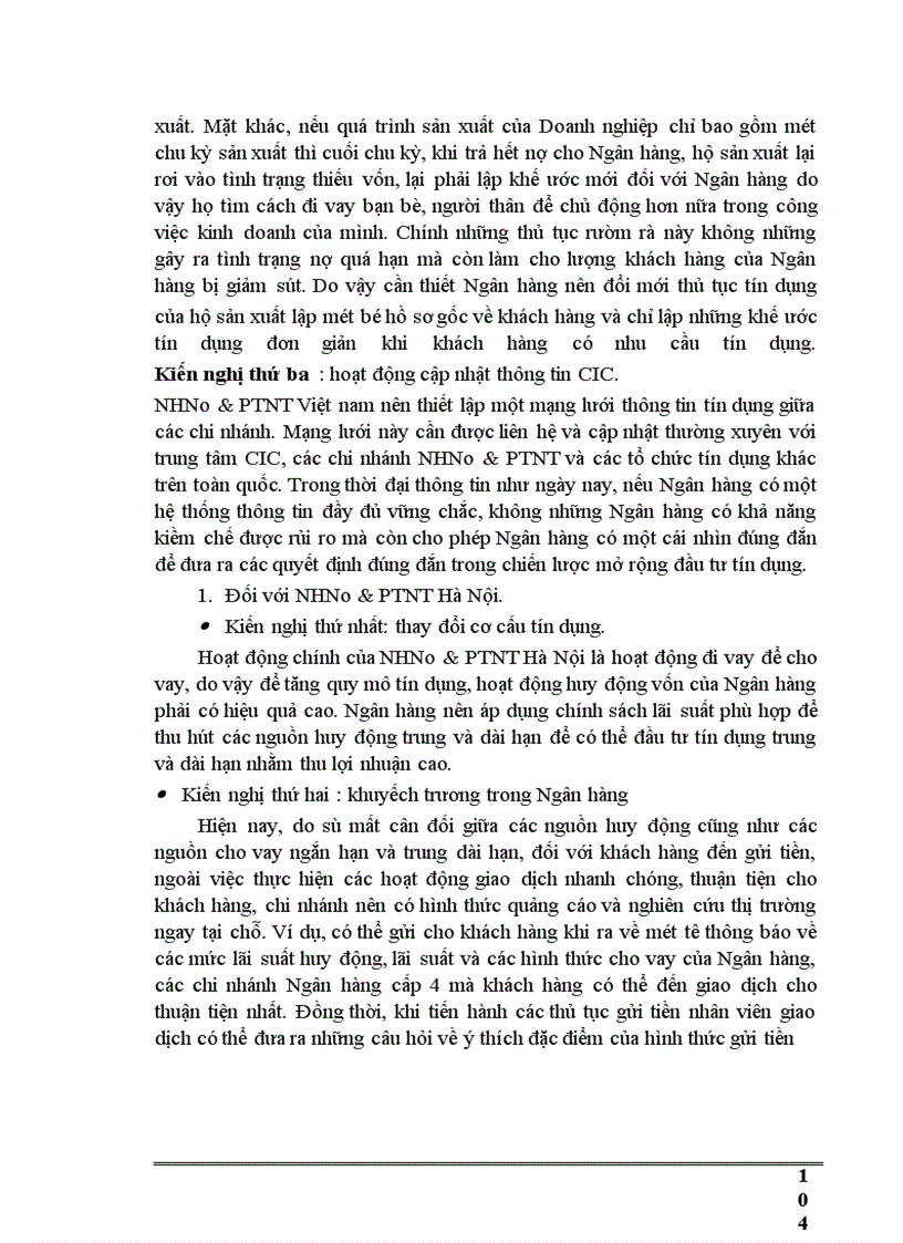 image for page Thực trạng tín dụng và rủi ro tín dụng tại ngân hàng nông nghiệp & phát triển Hà Nội