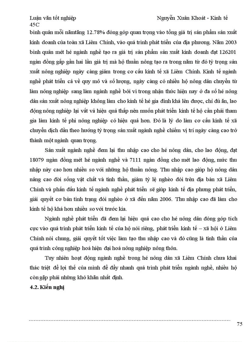 image for page Nghiên cứu thực trạng và đề xuất được một số giải pháp cho sự phát triển của các ngành nghề trong hộ nông dân trên địa bàn xã liêm chính- Thị xã Phủ Lý-tỉnh Hà Nam trong thời gian ba năm qua 2001- 2003.