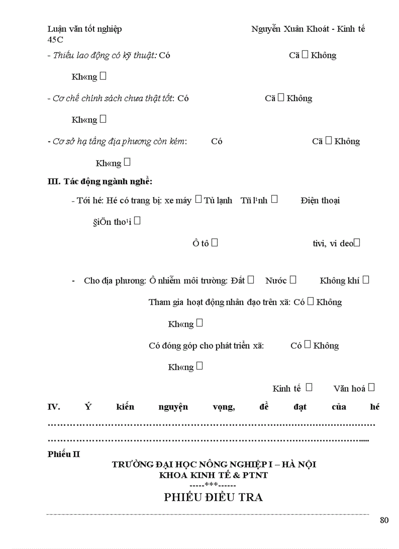 image for page Nghiên cứu thực trạng và đề xuất được một số giải pháp cho sự phát triển của các ngành nghề trong hộ nông dân trên địa bàn xã liêm chính- Thị xã Phủ Lý-tỉnh Hà Nam trong thời gian ba năm qua 2001- 2003.