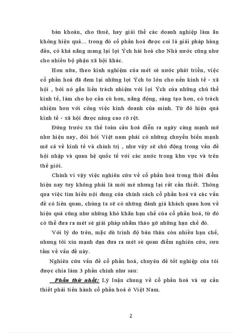 image for page Thực trạng Cổ phần hoá doanh nghiệp Nhà nước