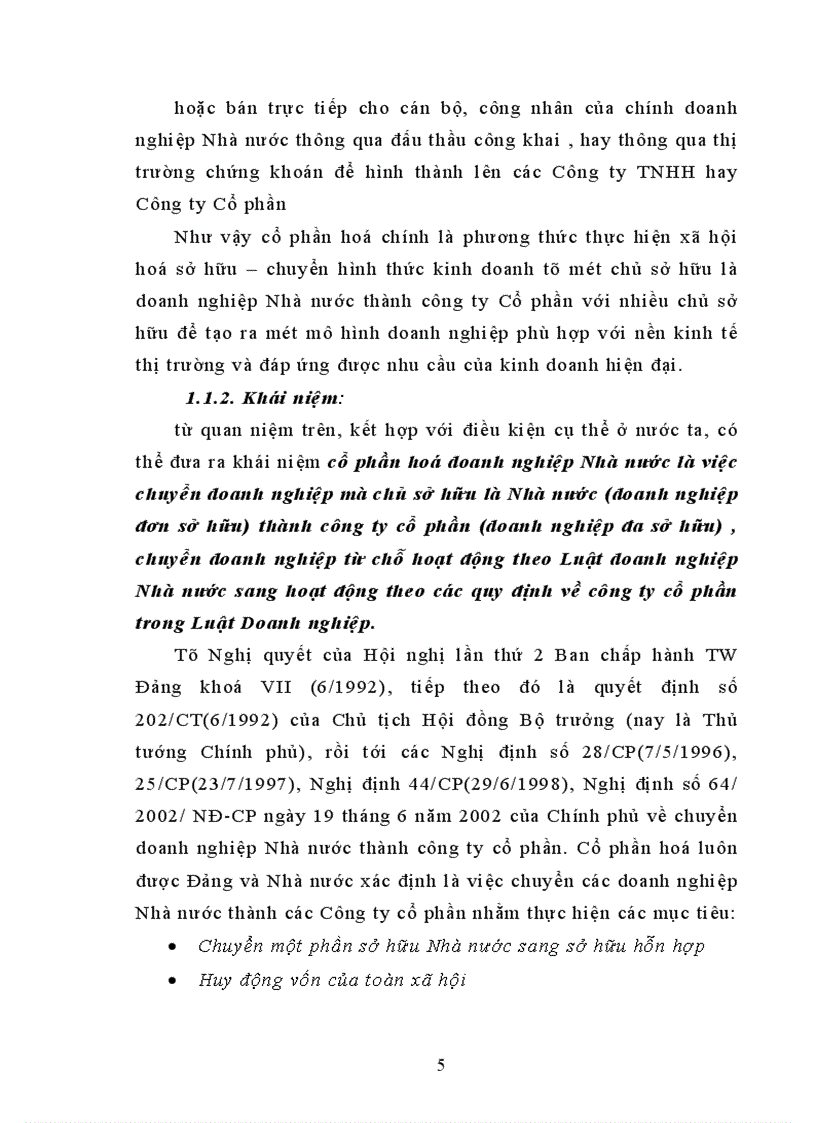 image for page Thực trạng Cổ phần hoá doanh nghiệp Nhà nước